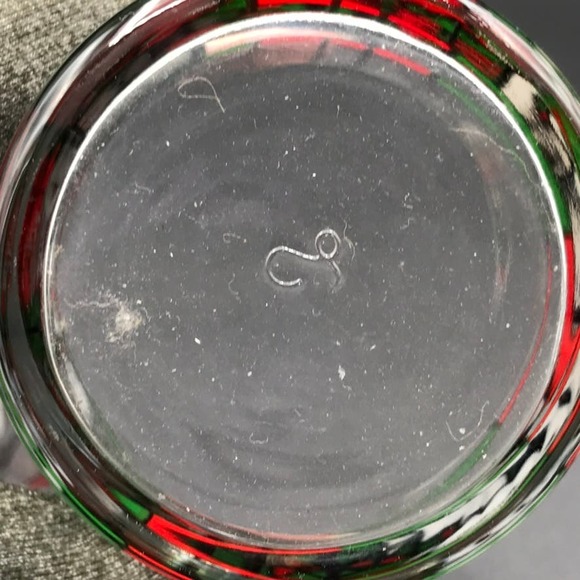 Vintage Coca-Cola Set of 2 Tulip Stain Glass Pattern Libby Tumblers Glasses - Picture 2 of 5